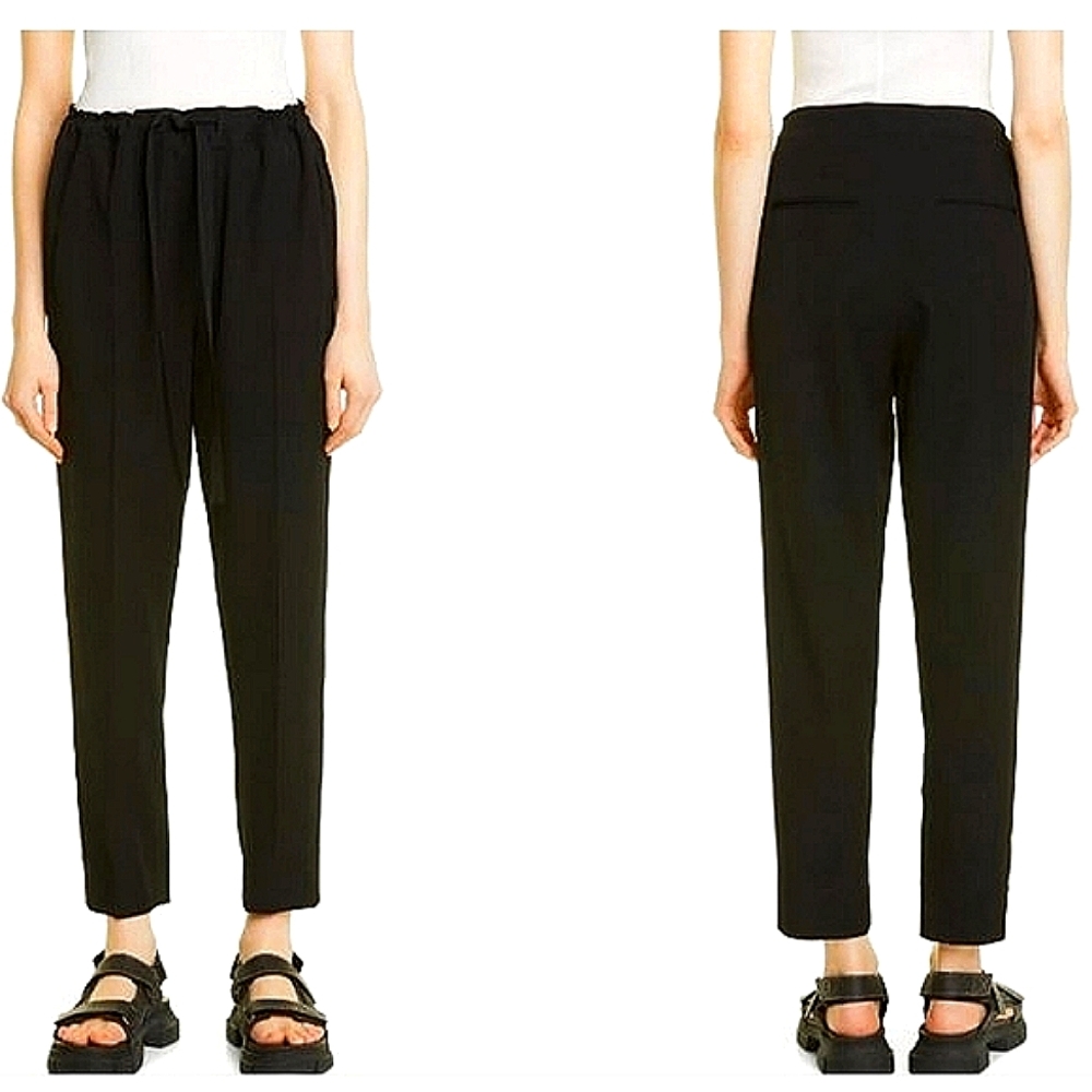 Classic Black Dress Pants | Relaxed Fit Ankle Length | Large